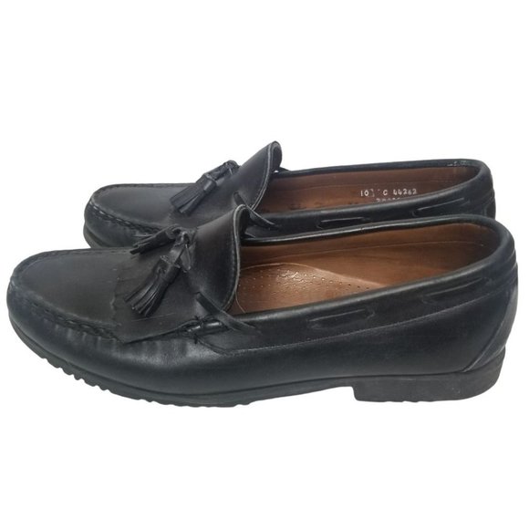 Allen Edmonds Mens 10C Black Leather Slip On Nashu